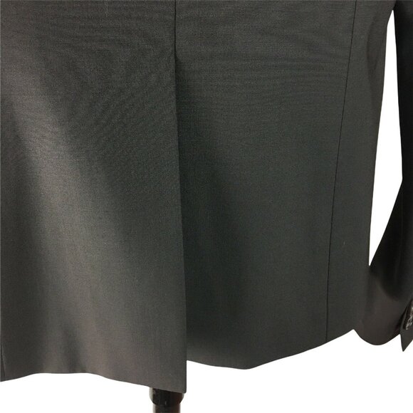 Theory Womens Fitted Wool Blazer Smokey Gray Lined Pockets One Button Size 0 u - Picture 5 of 11